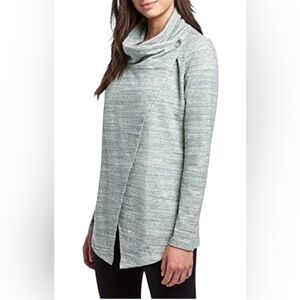 Danskin Women's Light Gray Cowl Neck Sweater Size Large